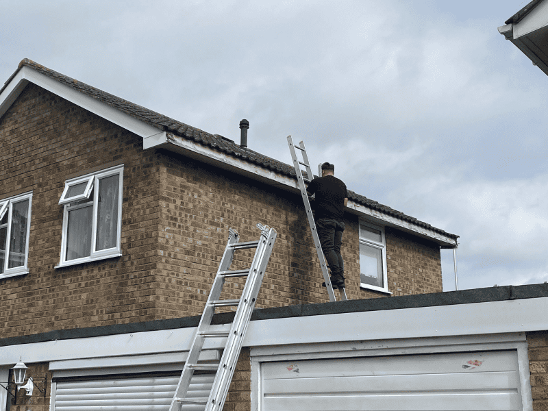 HLM Roofing Company fitting fascias & guttering in Huntingdon