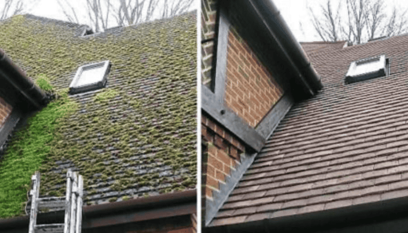 Roof and gutter cleaning carried out across Huntingdon and Cambridgeshire